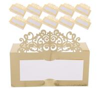Angoily 20pièces Cartes de Place Mariage avec Bordure Dorée Cartes de Table pour Plan de Table Marque-places Vierges pour Fêtes et Réceptions