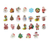 Angoily 25 Pièces Broche Lumineuse de Noël en Plastique Boutons de Manchette Lumineux, Insignes Décoratifs Chics pour Fête de Vacances, Légère et Élégante, 3 Piles Ag3 Incluses Style