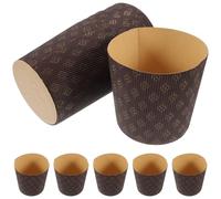 Angoily 25 Pièces Caissettes Papier Sulfurisé 4 Pouces Marron pour Muffins et Cupcakes Cuisson à Domicile Pratique et Multifonctionnelle