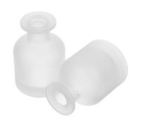 Angoily 2pcs Bouteilles Décoratives en Verre Cylindriques Blanches 150ml pour Diffuseur D'huile Essentielle Rechargeable Portable pour Maison et Bureau