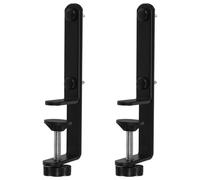 Angoily 2pièces Équerre de Fixation pour Panneau Perforé Support de Bureau Résistant en Acier pour Tableau Perforé Écran de Séparation et Support Mural Noir pour Bureau et Jeux Vidéo