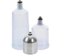 Angoily 3 Pièces Pot de Peinture pour Aérographe Remplaçable, 40ml, | Compatible Installation 6mm X 0,75mm, Plastique et Métal, Dosage Précis pour Nail Art et Tatouages