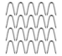 Angoily 300 Pièces Agrafes en U Galvanisées pour Poteaux et Grillage, | Résistance à Corrosion, Pose Facile, Maintien Sûr, Usage Extérieur pour Fermes et Clôtures Métalliques