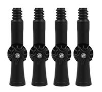 Angoily 4 Pièces Adaptateur de Manche de Balai Rotatif Noir pour Perche | Joint Articulé Abs, Filetage Américain, pour Nettoyage des Sols et Peinture