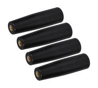 Angoily 4 Pièces Poignée de Tournebroche pour Barbecue, Filetage M8 Noir | Prise Antidérapante Texturée, Installation Facile, Écrou Cuivre M8, Construction Monobloc
