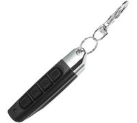 Angoily 4 Télécommande Porte-clés de Porte Mhz 433 Boutons, de Garage | Plastique Noir, Légère et Facile à Suspendre, Pile 27a, Usage Simple