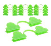 Angoily 50 Pièces Clip de Serrage en Plastique Pinces de Fixation pour Serrage à Double Tête Plastique Vert Clair pour Film de Serre de Jardinage et Tunnels Chauds Installation Simple