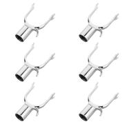 Angoily 8 Pièces Support de Jardin en Alliage D'aluminium Argenté de U pour Plantes, Tige Stable Compatible Large pour Jardins Verticaux et Pépinières, Diamètre 1,9cm