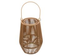 Angoily Abat-jour en Rotin Tressé à Main, Portable, pour Lampe LED | Compatible Lampe à Pétrole, Poignée Intégrée, Finition Kaki, Usage Patio et Camping, Style Rustique