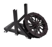 Angoily Accessoire de Fontaine Extérieure Micro-Roue en Plastique et Fer, Support de Roue à Eau Vintage Résistant et Décor Paysager pour Environnement Domestique