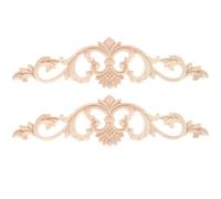 Angoily Appliques en Bois Décoratives Classiques pour Meubles 2 Pièces, Faciles à Installer, Style Élégant, Matériau Bois Naturel, pour Murs et Toits