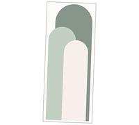 Angoily Autocollant Mur Décoratif en Pvc Vert, Autocollant Mural Auto-adhésif en Arche, sans Bulles, pour Salon et Décoration