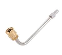 Angoily Baguette Extension Incurvée 15cm pour Nettoyeur Haute Pression 1/4 Raccord Rapide en Acier Inoxydable et Laiton pour Nettoyage Voiture et Gouttières