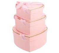 Angoily Boîte de Cœur pour Rangement Parfum et Rouge à Lèvres, Taille Moyenne, Carton Écologique, Coffret Présent Anniversaire et Saint-Valentin, Rose