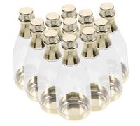 Angoily Boîtes à Dragées Mariage Lot de 12 Mini-Bouteilles Dorées en Plastique Transparent, Contenant Bonbons pour Baptême et Célébrations