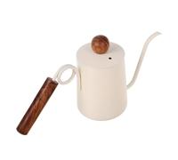 Angoily Bouilloire à Café avec Graduation Intégrée 350ml en Acier Inoxydable avec Poignée en Bois Ergonomique et Bec Col de Cygne Design Pratique pour Voyage et Cafés