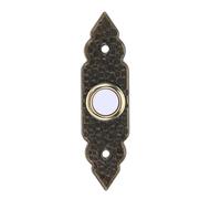 Angoily Bouton-poussoir de Zinc Filaire de Sonnette Vintage en Alliage | Résistant aux Intempéries, Installation Simple, Format, Accessoires Inclus pour Entrée et Porte