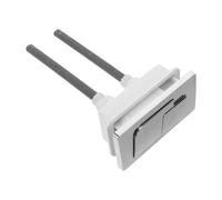 Angoily Bouton Poussoir Double pour Réservoir de Toilettes Rectangulaire | Abs, Finition Chromée Lisse, Installation sans Outil, Anti-traces D’eau, Style Moderne, Accessoire Compatible