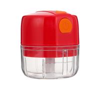 Angoily Broyeur Électrique à Ail, Presse-ail sans Fil Mini 100ml 1200amh, Abs et Acier Inoxydable, Léger et Portable, Rouge, Cuisine Maison et Aliments pour Bébé