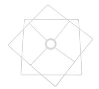 Angoily Cadre Carré Pour Abat-Jour 30.00 X 30.00 X 3.50 Cm En Métal Robuste Compatible Douille E27 Pour Lampes De Sol Lampes De Bureau Et Lustres Support De Porte-Ombrage Pour Éclairage Intérieur