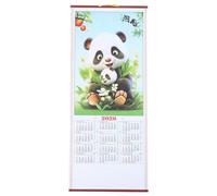 Angoily Calendrier Mural Chinois 2026 AnnéE Du Cheval Suspendu Style Rotin SynthéTique Impression Haute RéSolution Calendrier Lunaire DéCoration Traditionnelle Pour Salon Et Bureau