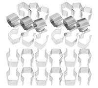 Angoily Clips de Fixation en Installation Professionnelle pour Moustiquaire Lot de 30 en Acier Inoxydable Argenté, Montage et Prise Sécurisée pour Écran de Fenêtre et Écran de Patio
