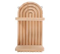 Angoily Étagère Murale en Bois de Pin à Double Couche, Rangement Polyvalent pour Petits Objets et Bougies, Design Élégant, Capacité de Charge Élevée, pour Salle de Bain et Salon