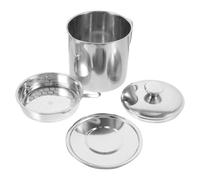 Angoily Gadgets de cuisine en acier inoxydable 304 avec filtre, 1,3 L, couvercle et poignée antidérapante, récipient de stockage d’huile pour cuisine
