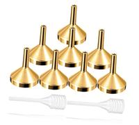 Angoily Kit de Mini Entonnoirs en Métal avec Pipettes pour Remplir de Petites Bouteilles, 12 Pièces, Accessoires pour Liquides Faciles à Utiliser