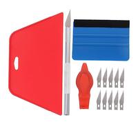 Angoily Kit D'outils de Film Automobile 15 Pièces Compact pour Lissage et Pose de Film Adhésif sur Vitres de Voiture, Raclette Feutre Antirayure Cutter Antidérapant, Accessoires