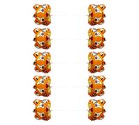 Angoily Lot de 10 Ballons en Aluminium Forme Tête de Tigre, Décoration Créative et Chic pour Fête du Nouvel An ou Anniversaire D'garçon et Filles