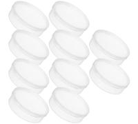 Angoily Lot de 10 Porte-bouffettes Ronds Transparents en PP, Boîte de Rangement Compacte pour Éponge de Maquillage, Protège la Déformation, pour Sorties Quotidiennes et Paquet à Main