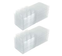 Angoily Lot de 30 Moules à Fondants Carrés en Plastique Transparent Résistant la Chaleur, Récipients pour Cire Parfumée, Boîte D’emballage à Compartiments pour Création et Vente