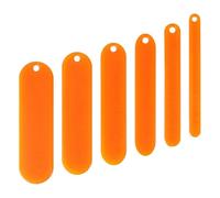 Angoily Lot de 6 Navettes en Plastique Orange Légères pour Réparation et Tissage de Filets de Pêche, Outil Pratique pour Mending et Fabrication de Filets
