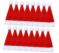 Angoily Mini Chapeaux de Père Noël 25 Pcs Housses Décoratives pour Bouteilles de Vin et Porte-Couverts de Noël Accessoires de Fête Colorés et Miniatures pour Décoration de Table