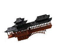 Angoily Mini Pont de Jardin Japonerie Décoratif pour Bonsaï et Aquarium, Grosse Figurine 21x8x9 Cm en Plastique Résistant aux Intempéries, Décoration Extérieure et Intérieure Zen
