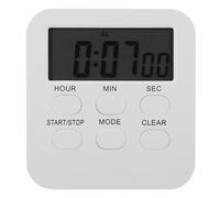 Angoily Minuterie Silencieuse Cuisine Numérique Blanche Affichage LCD Minuterie De Cuisson Programmable pour Usage Domestique Et Scolaire Compacte sans Pile