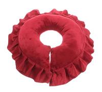 Angoily Oreiller pour Salon de Beauté en Coton Perlé Rouge Coussin de Massage Facial Solide et Confortable pour Table de Massage en Polyester