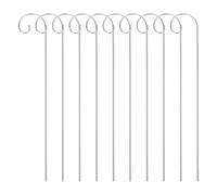 Angoily Petits Crochets de Berger, Lot de 10 Piquets Porte-étiquettes de 40 Cm (15,75 Pouces), Tuteurs Métalliques pour Plantes, Marqueurs de Jardin pour L'extérieur, Bâtonnets Floraux Courts en