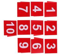 Angoily Plaques Numérotées en Acrylique Recto Verso 10pcs Numéros Lisibles pour Tables de Restaurant et Banquet de Mariage Minimalistes