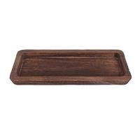 Angoily Plateau de Service Rustique en Bois Marron, Plateau Décoratif Rectangulaire Facile à Nettoyer pour Table à Manger et Décoration Cuisine