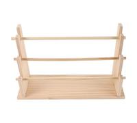 Angoily Porte-Rubans en Bois à 3 Niveaux, Organisateur Multi-Couches pour Rubans Washi et Bobines, Rangement Élégant pour Atelier Créatif