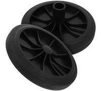 Angoily Roues en Plastique Noir Contrôle Facile des Roues 2pcs Accessoires pour Poubelle pour Poubelle à roulettes pour Bureaux et Lieux Publics