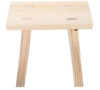 Angoily Tabouret Marche-Pied Solide et Compact Pratique et Réutilisable en Bois Beige Petit Siège Rétro pour Salle de Bain pour S’asseoir ou Changer de Chaussures