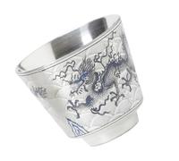 Angoily Tasse à Thé Dragon Argentée 45ml, Style Rétro pour Maison | Décorative, Usage Quotidien à Maison, Convient aussi Maison de Thé, pour Offrir