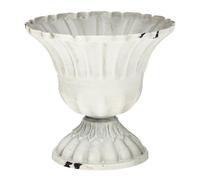Angoily Vase Vintage Blanc 12 cm - Rétro forgé - en Fer - Décoration pour Bureau, Bureau et Maison - Petit Pot de Fleurs élégant