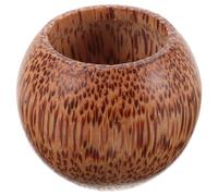 Angoily Verre à Vin en Bois Rond Élégant Large Ouverture pour Servir le Vin la Maison, Gobelet Unique et Stylé en Bois Naturel