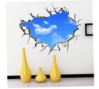 Angoter White Clouds Sky 3D Wall Sticker pour Les Enfants Chambres Plafond Toit Stickers muraux Home Décor autoadhésifs Sol Art Mural Poster