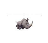 Angry Rhino Drapeau semi-circulaire léger pour décoration de fête