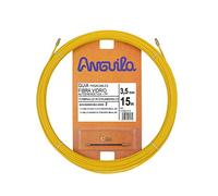 Anguila 30350015 Guide passe-câble en fibre de verre + polypropylène, jaune, 15 m